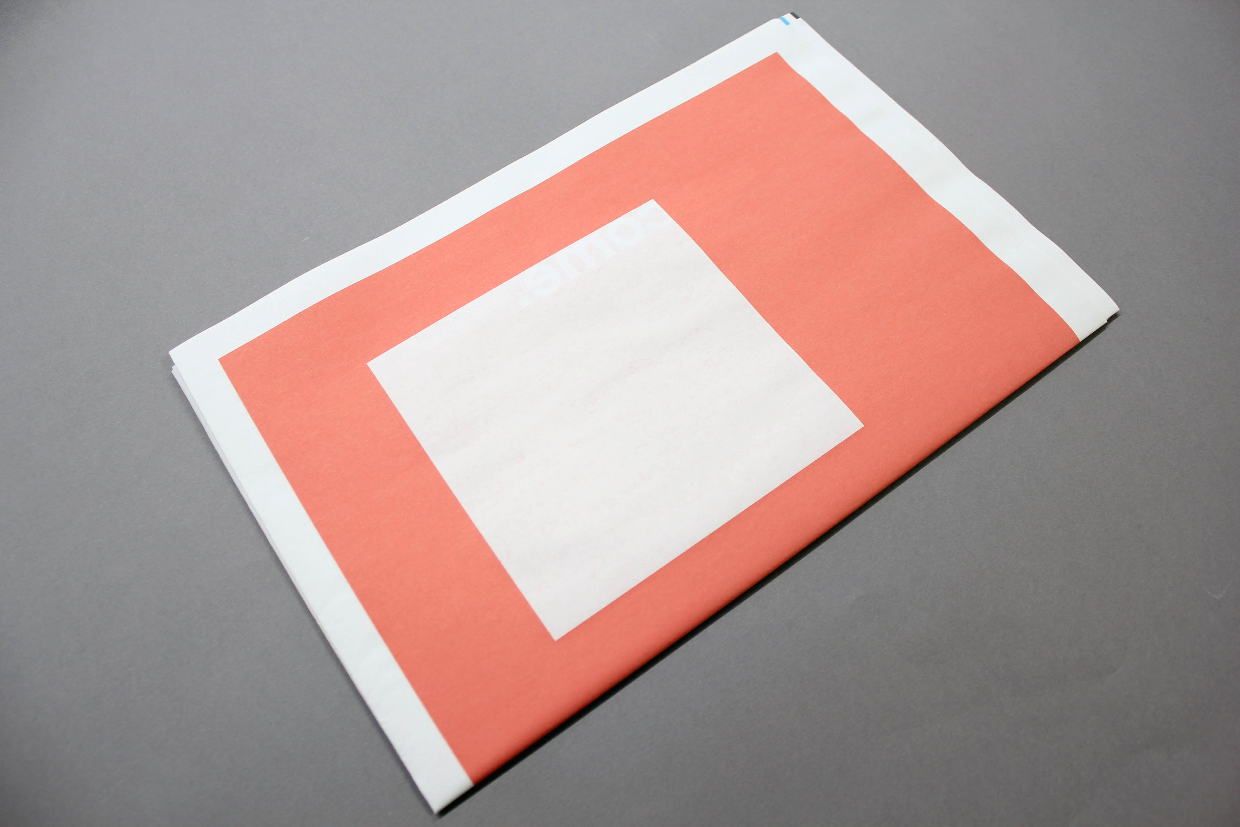 Half folded cover for the luke printed cv mailer